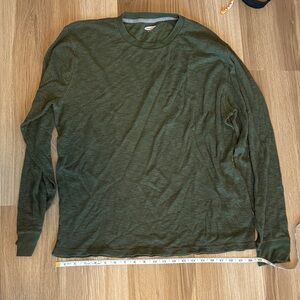Old Navy Dark Green Long Sleeve Men's Tee